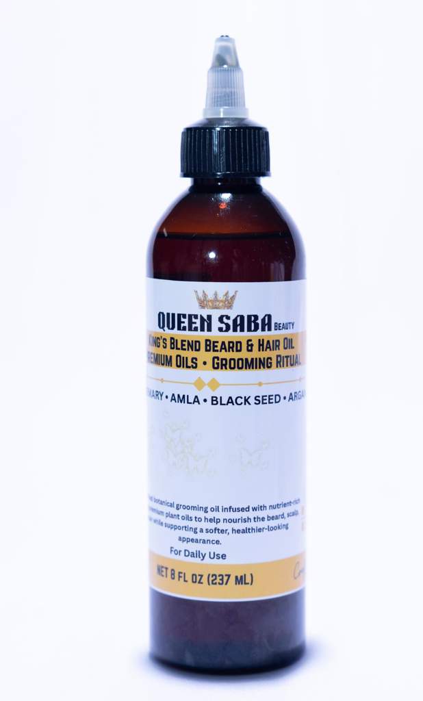 Beard & Hair Growth Oil. FOR KINGS (MEN) Pumpkin Seed, Castor, Rosemary & Black Seed